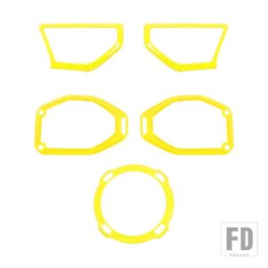 ジープ ピラールーフトランクスピーカー装飾カバーラングラー JL 2018-23 インナーアクセサリー - Yellow