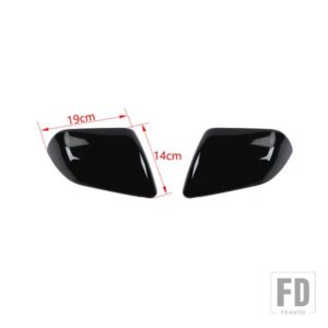 フォード 車外装サイドバックミラー装飾シェルカバーマスタング 2015-22 - B Black