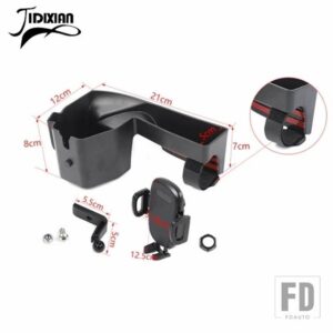ジープ ラングラー JK 2011-17 ピリオンシート副パイロットハンドル収納ボックス携帯電話ホルダー - F1