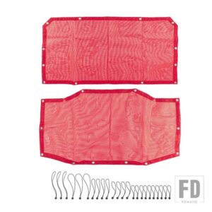 ジープ ラングラー JL 2018-24 ルーフトップ断熱メッシュサンシェードカバー - red no pattern