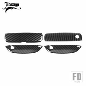 ABS 車外装ドアハンドルボウル装飾カバーダッジチャレンジャー 2015-23 アップ - carbon fiber grain