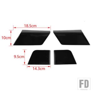 フォード F150 2021-24 ドアパネルトリムウィンドウリフトボタンサイド装飾カバーインテリアアクセサリー - Black