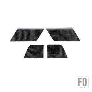 フォード F150 2021-24 ドアパネルトリムウィンドウリフトボタンサイド装飾カバーインテリアアクセサリー - carbon fiber grain