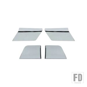 フォード F150 2021-24 ドアパネルトリムウィンドウリフトボタンサイド装飾カバーインテリアアクセサリー - Chrome