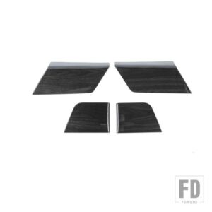 フォード F150 2021-24 ドアパネルトリムウィンドウリフトボタンサイド装飾カバーインテリアアクセサリー - Black Wood Grain