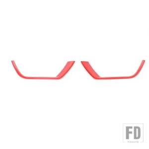 ジープ 2個 ABS フロントフォグライトランプ装飾ストリップトリム外装ステッカーコンパス 2017-20 - Red