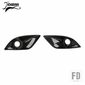 車フロントフォグライトランプ装飾カバーダッジデュランゴ 2011-21 アップ - carbon fiber grain