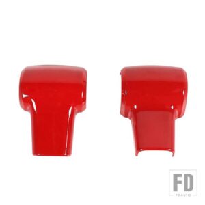 ジープ ラングラー JK 2007 2008 2009 2010 ギアシフトレバーヘッド装飾トリムカバーインテリアアクセサリー - Red