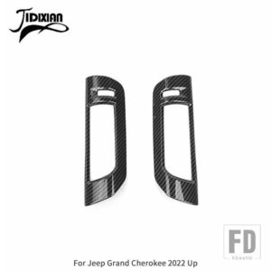 ジープ グランドチェロキー 2021-24 2025 カーボン粒子内装外装装飾カバーアクセサリー - pillar air vent trim