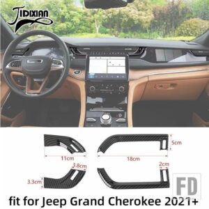 ジープ グランドチェロキー 2021-24 2025 カーボン粒子内装外装装飾カバーアクセサリー - air outlet decor 2