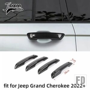 ジープ グランドチェロキー 2021-24 2025 カーボン粒子内装外装装飾カバーアクセサリー - door handle cover