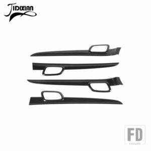 ジープ カーボングレインカーセンターコンソールパネルインナードアハンドル装飾カバーグランドチェロキー 2011-2020 - black carbon 4 pcs