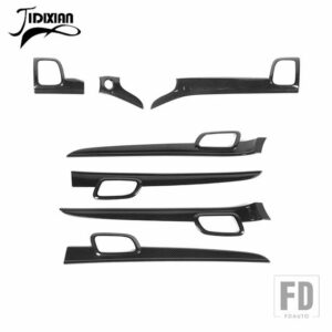 ジープ カーボングレインカーセンターコンソールパネルインナードアハンドル装飾カバーグランドチェロキー 2011-2020 - carbon fiber 7 pcs