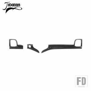 ジープ カーボングレインカーセンターコンソールパネルインナードアハンドル装飾カバーグランドチェロキー 2011-2020 - black carbon 3 pcs