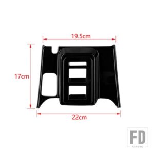 フォード ブロンコ 4 ドア 2021-24 窓スイッチパネル装飾カバーインテリアアクセサリー - Black