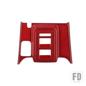 フォード ブロンコ 4 ドア 2021-24 窓スイッチパネル装飾カバーインテリアアクセサリー - Red Carbon Fiber