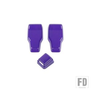 ジープ リアドア窓ガラスヒンジワイパーノズル装飾カバーラングラー JL 2018-24 - PURPLE