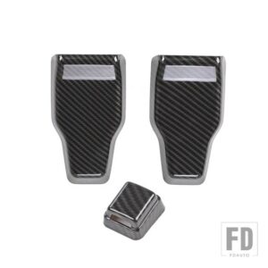 ジープ リアドア窓ガラスヒンジワイパーノズル装飾カバーラングラー JL 2018-24 - carbon fiber 3 pcs
