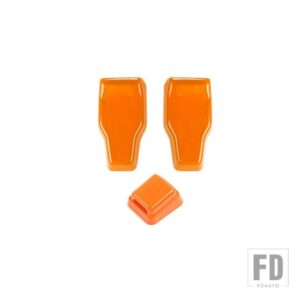 ジープ リアドア窓ガラスヒンジワイパーノズル装飾カバーラングラー JL 2018-24 - Orange
