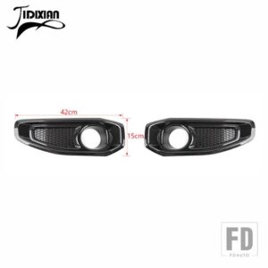 ジープ ラングラー JL グラディエーター JT 2018-24 フロントバンパーフォグライトランプ装飾カバー - carbon fiber 2 pcs