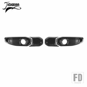 ジープ ラングラー JL グラディエーター JT 2018-24 フロントバンパーフォグライトランプ装飾カバー - carbon fiber 4 pcs