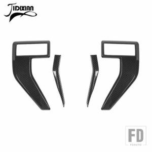 フォード 車リーフボードフロントエアベントフェンダー装飾カバー F150 2021-24 アップ外装アクセサリー - Carbon Fiber Color