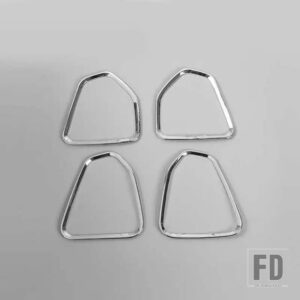 ジープ インテリアドアオーディオサウンドスピーカー装飾カバートリムステッカーコンパス 2017-2022 カーアクセサリー - Chrome
