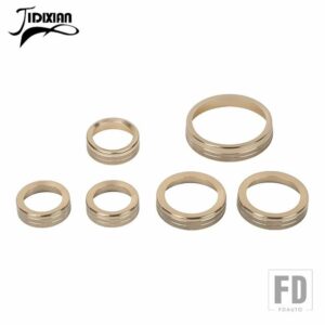 フォード 6個 カーエアコンオーディオ 4WD ヘッドライトスイッチノブ装飾リングブロンコ 2021-23 アクセサリー - Gold
