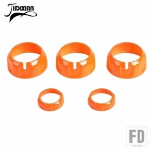 ジープ カーオーディオエアコンスイッチノブ装飾リングカバーコンパスパトリオット用ラングラー JK 2011-2017 - Orange