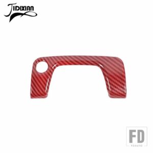 ジープ アームレストボックスロックキー穴装飾カバーラングラー JL グラディエーター JT 2018-24 アップ - Red Carbon Fiber