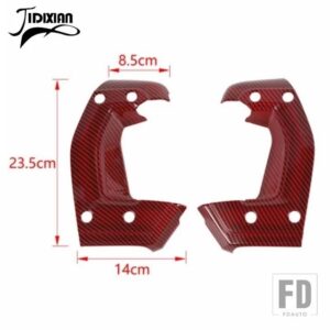 フォード カーセンターコンソールサイドハンドル装飾カバーブロンコ 2021-24 2025 インテリアアクセサリー - Red Carbon Fiber