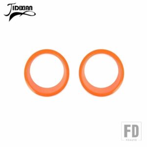 ジープ ラングラー JK 2007-17 車外装ヘッドライトライトランプ装飾カバー - Orange