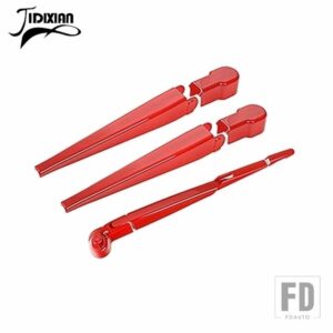 ジープ フロントガラスレインワイパー装飾カバーラングラー JK 2007-17 - Red