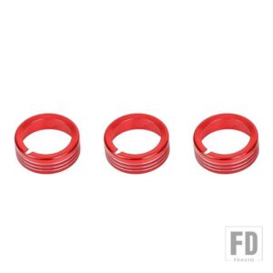 ジープ カーエアコンスイッチノブ装飾リングリバティダッジニトロ 39417 - Red
