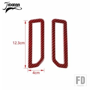 フォード 車内 A ピラー空調ベントアウトレット装飾カバーブロンコ 2021-24 2025 - Red Carbon Fiber