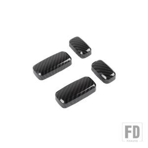 シボレー 車電動シート調整スイッチボタン装飾カバーステッカーカマロ 2010-2015 インテリアアクセサリー - carbon fiber grain