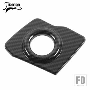 ジープ エンジンスタートストップキー穴装飾カバーラングラー JK 2007-2017 パトリオット用コンパス用 - carbon fiber grain