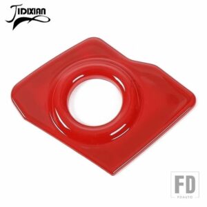 ジープ エンジンスタートストップキー穴装飾カバーラングラー JK 2007-2017 パトリオット用コンパス用 - Red