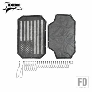 ジープ ラングラー JK 4 ドア 2007 2008 2009 2010-2017 トップサンシェードカバールーフ UV 防止断熱ネットアクセサリー - Flag