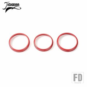 ジープ 車内空調スイッチ調整ノブ装飾カバーリングアクセサリーレネゲード 2015 2016 2017 - Red