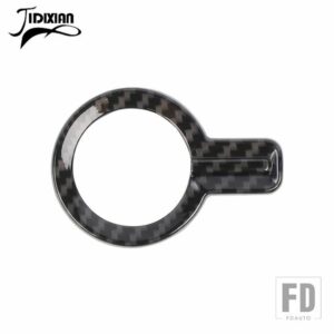 フォード ABS エンジンスタートストップボタンスイッチ装飾カバーブロンコ 2021-24 インテリアアクセサリー - carbon fiber grain