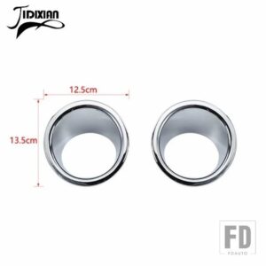 ジープ フロントフォグライトランプ装飾カバーステッカーラングラー JK 2007 2008 2009 2010-2017 外装アクセサリー - Chrome