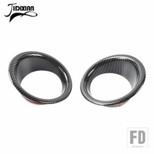 ジープ フロントフォグライトランプ装飾カバーステッカーラングラー JK 2007 2008 2009 2010-2017 外装アクセサリー - Black
