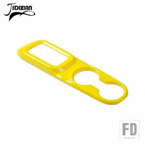 ジープ ラングラー JK 2011-17 インテリアギアシフトパネルフロントカップホルダー装飾カバー - Yellow