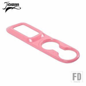 ジープ ラングラー JK 2011-17 インテリアギアシフトパネルフロントカップホルダー装飾カバー - Pink