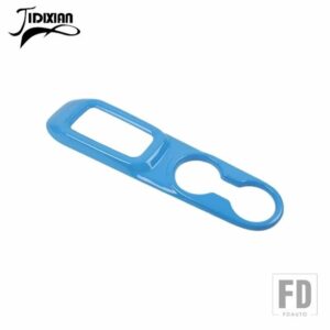 ジープ ラングラー JK 2011-17 インテリアギアシフトパネルフロントカップホルダー装飾カバー - light blue