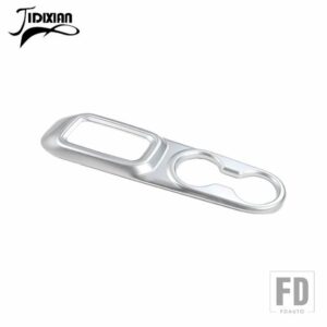 ジープ ラングラー JK 2011-17 インテリアギアシフトパネルフロントカップホルダー装飾カバー - Silver