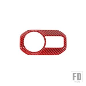 ジープ ラングラー JL グラディエーター JT 2018-24 ヘッドライトランプスイッチ装飾カバー - Red Carbon Fiber