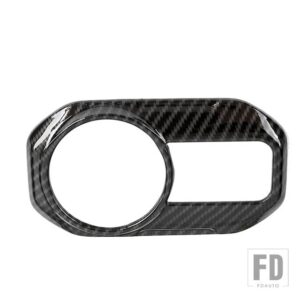 ジープ ラングラー JL グラディエーター JT 2018-24 ヘッドライトランプスイッチ装飾カバー - carbon fiber grain