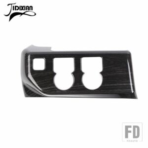 シボレー ABS ヘッドライトスイッチパネル装飾カバーシルバラード 2022 2023 2024 アップインテリアアクセサリー - Black Wood Grain